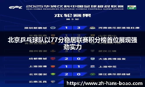 北京乒乓球队以77分稳居联赛积分榜首位展现强劲实力